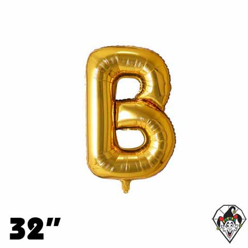 32 Inch Letter B Gold Foil Balloon 1ct