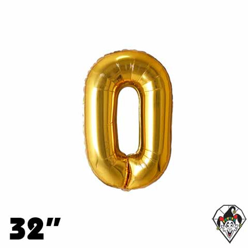 32 Inch Letter O Gold Foil Balloon 1ct