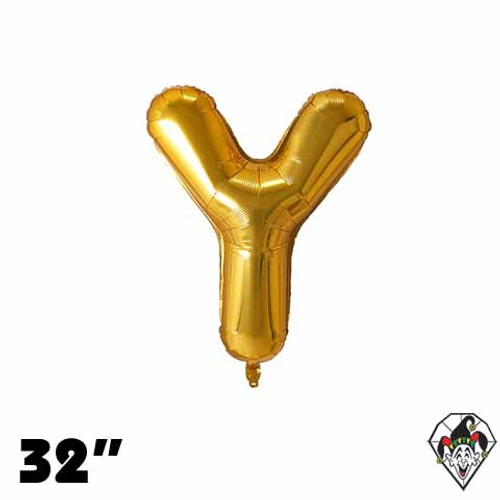 32 Inch Letter Y Gold Foil Balloon 1ct