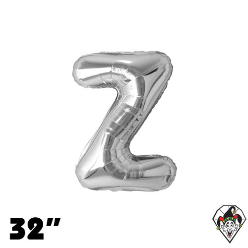 32 Inch Letter Z Silver Foil Balloon 1ct