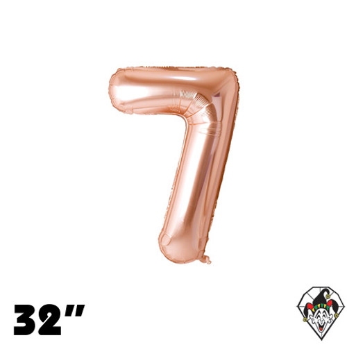32 Inch Number 7 Champagne Gold Foil Balloon 1ct