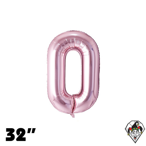 32 Inch Number 0 Rose Gold Foil Balloon 1ct