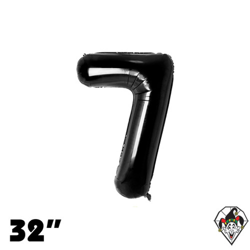 32 Inch Number 7 Black Foil Balloon 1ct
