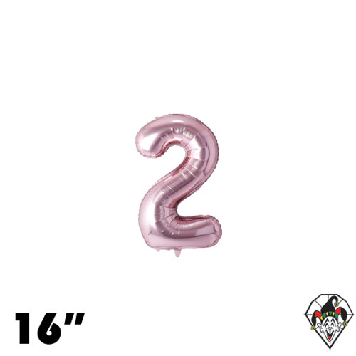 16 Inch Number 2 Rose Gold Foil Balloon 1ct