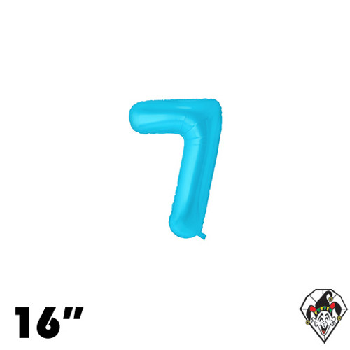 16 Inch Number 7 Blue Foil Balloon 1ct