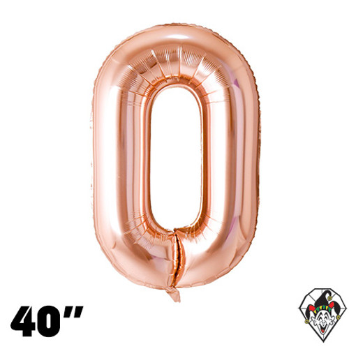 40 Inch Number 0 Champagne Gold Foil Balloon 1ct