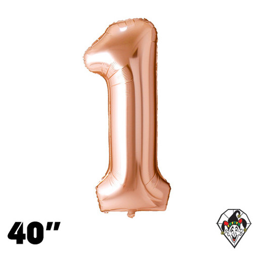 40 Inch Number 1 Champagne Gold Foil Balloon 1ct
