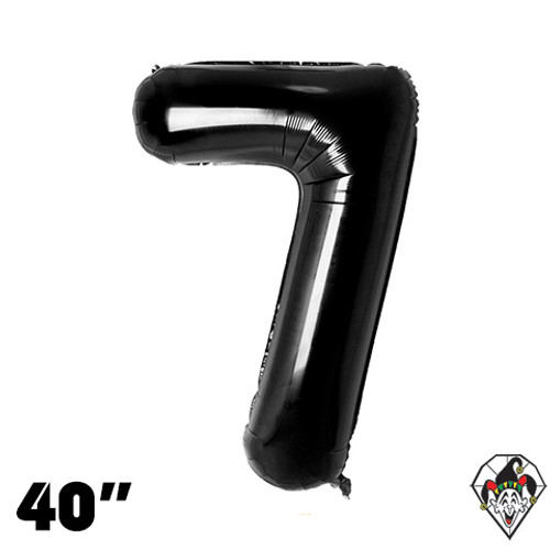 40 Inch Number 7 Black Foil Balloon 1ct