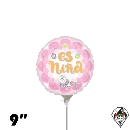 09 Inch Circle Es Nina Foil Balloon Anagram 1ct