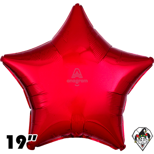 19 Inch Star Metallic Red Foil Balloon Anagram 1ct