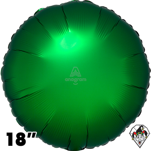 18 Inch Circle Satin Emerald Foil Balloon Anagram 1ct