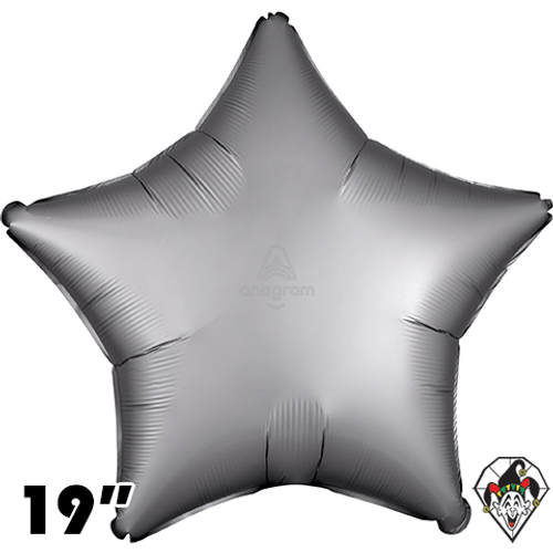 19 Inch Star Satin Platinum Foil Balloon Anagram 1ct