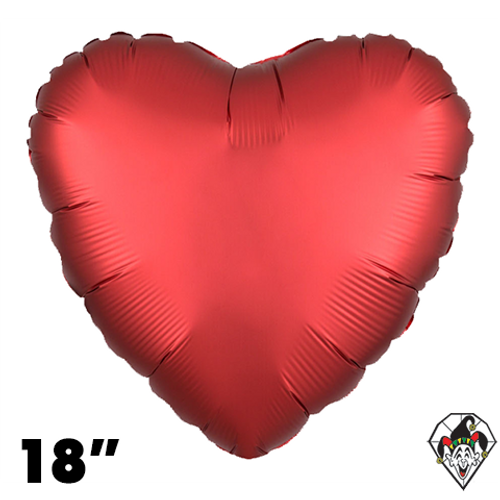 18 Inch Heart Chrome Red Foil Balloon 1ct