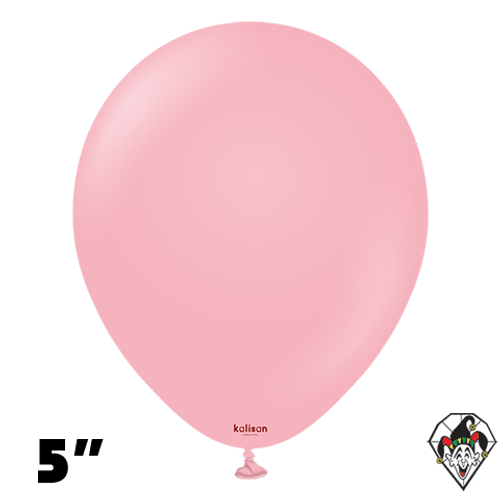 5 Inch Round Standard Flamingo Pink Balloons Kalisan 100ct