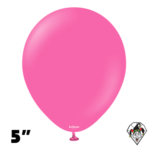 5 Inch Round Standard Fuchsia Balloons Kalisan 100ct