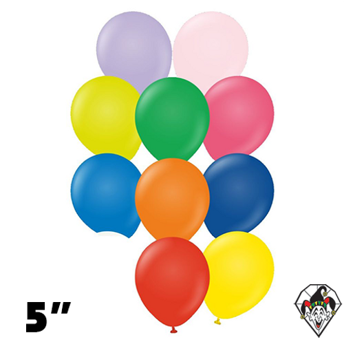 5 Inch Round Standard Mix Balloons Kalisan 100ct