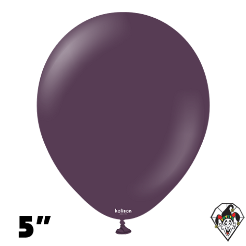 5 Inch Round Standard Plum Balloons Kalisan 100ct