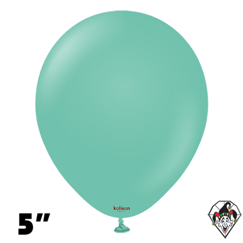 5 Inch Round Standard Sea Green Balloons Kalisan 100ct