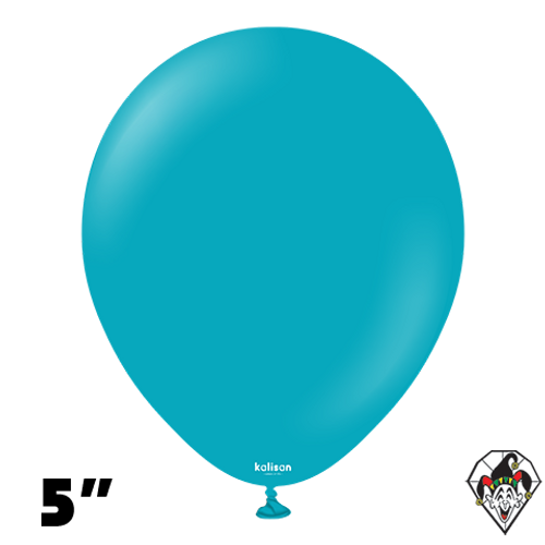 5 Inch Round Standard Turquoise Balloons Kalisan 100ct