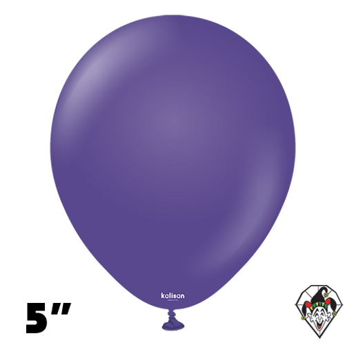 5 Inch Round Standard Violet Balloons Kalisan 100ct