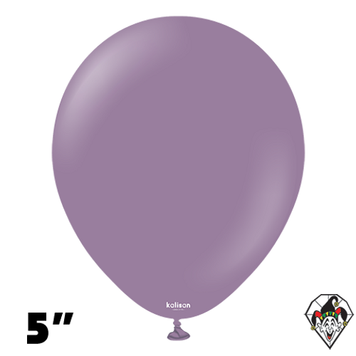 5 Inch Round Retro Lavender Balloons Kalisan 100ct