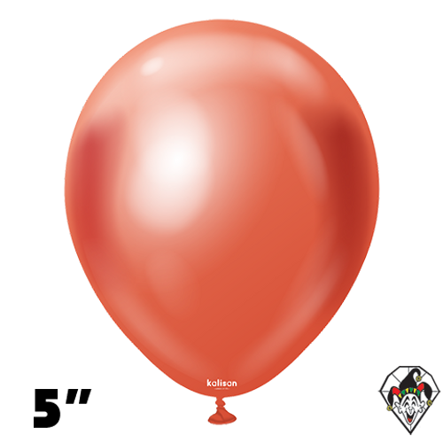 5 Inch Round Mirror Red Balloons Kalisan 100ct