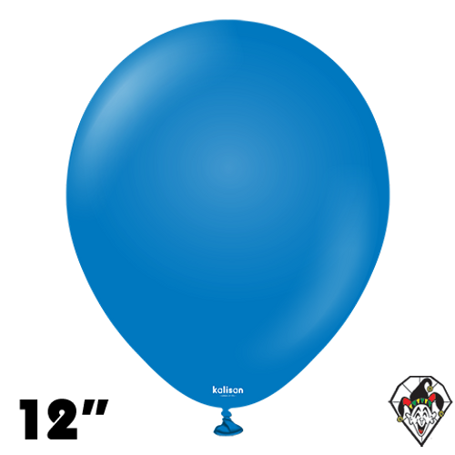 12 Inch Round Standard Blue Balloons Kalisan 100ct