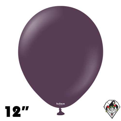 12 Inch Round Standard Plum Balloons Kalisan 100ct