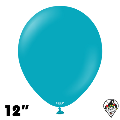 12 Inch Round Standard Turquoise Balloons Kalisan 100ct