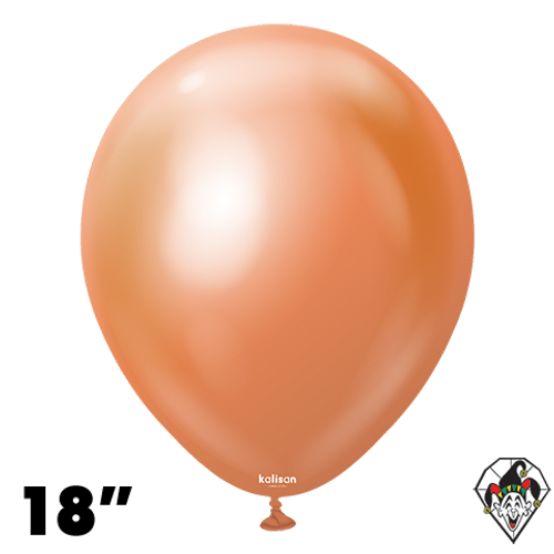 18 Inch Round Mirror Copper Balloons Kalisan 25ct