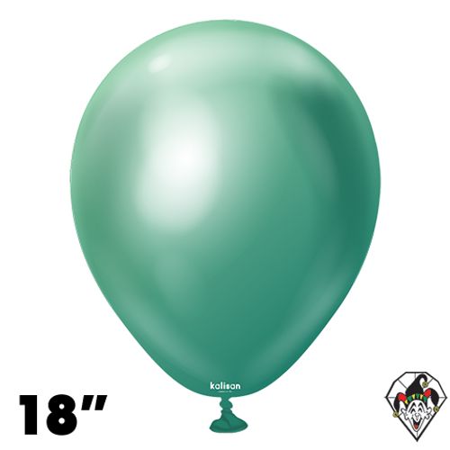 18 Inch Round Mirror Green Balloons Kalisan 25ct