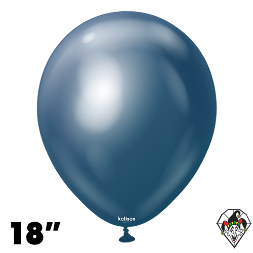 18 Inch Round Mirror Navy Balloons Kalisan 25ct