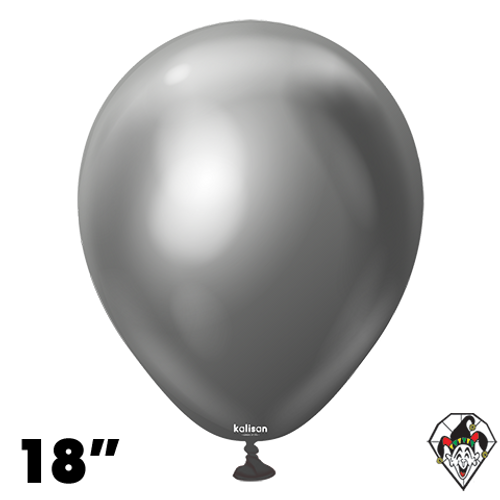 18 Inch Round Mirror Space Gray Balloons Kalisan 25ct