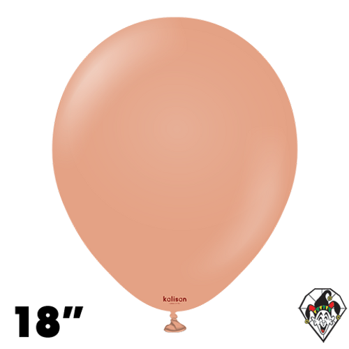 18 Inch Round Standard Clay Pink Balloons Kalisan 25ct