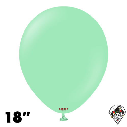 18 Inch Round Standard Mint Green Balloons Kalisan 25ct