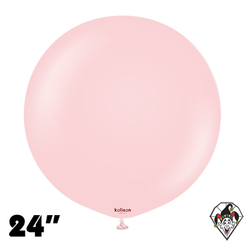 24 Inch Round Macaron Pink Balloons Kalisan 2ct