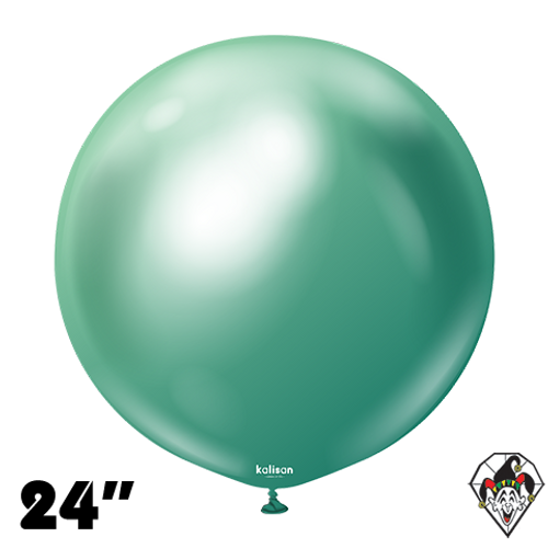 24 Inch Round Mirror Green Balloons Kalisan 2ct