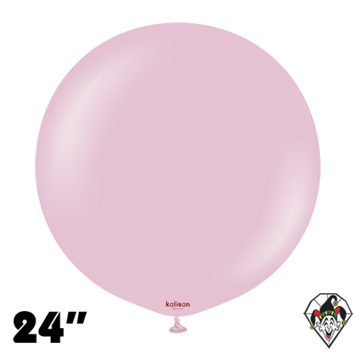 24 Inch Round Retro Dusty Rose Balloons Kalisan 2ct