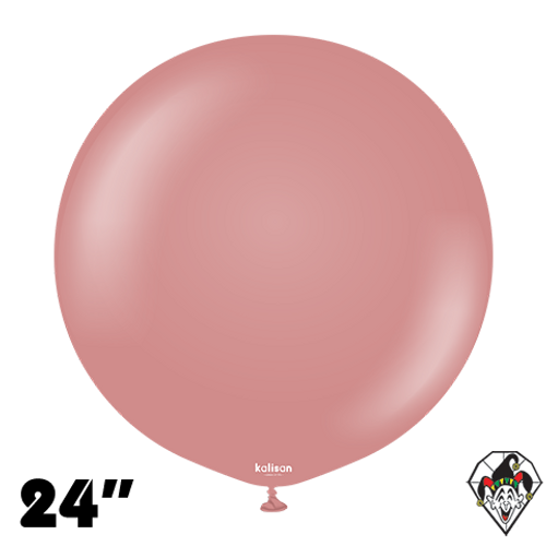 24 Inch Round Retro Rosewood Balloons Kalisan 2ct