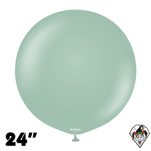 24 Inch Round Retro Winter Green Balloons Kalisan 2ct