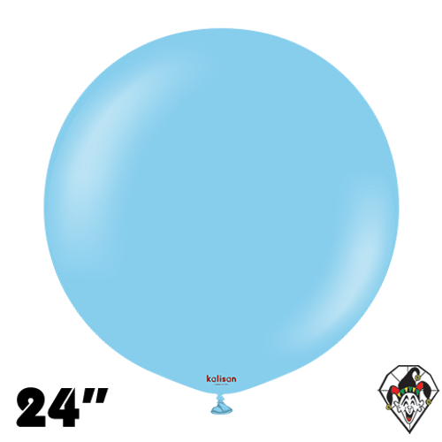 24 Inch Round Standard Baby Blue Balloons Kalisan 2ct