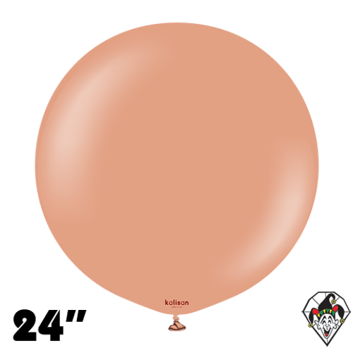 24 Inch Round Standard Clay Pink Balloons Kalisan 2ct