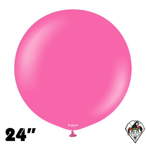 24 Inch Round Standard Fuchsia Balloons Kalisan 2ct