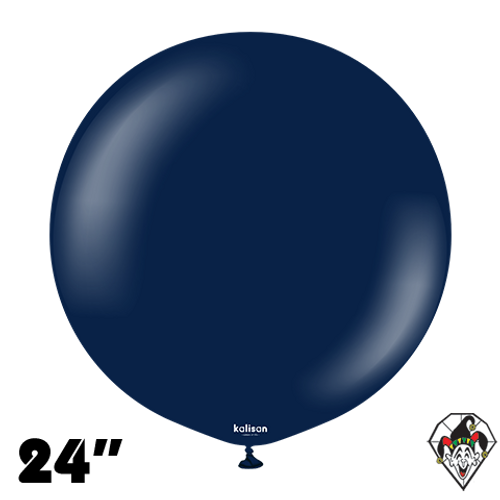 24 Inch Round Standard Navy Blue Balloons Kalisan 2ct