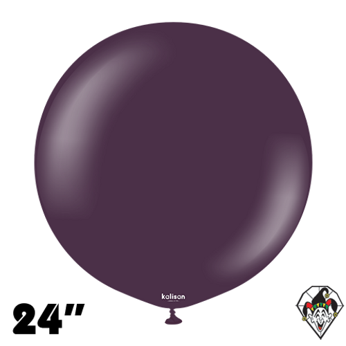 24 Inch Round Standard Plum Balloons Kalisan 2ct