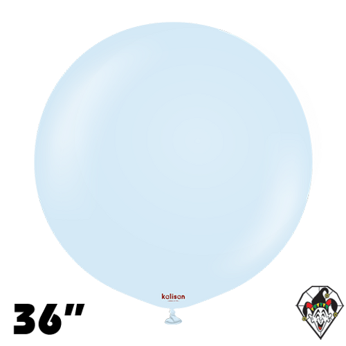 36 Inch Round Macaron Baby Blue Balloons Kalisan 2ct