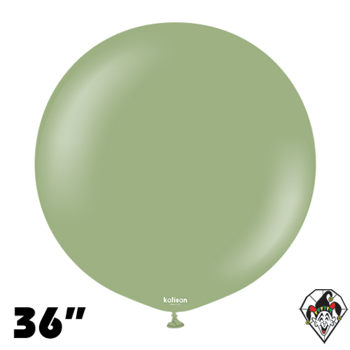 36 Inch Round Retro Eucalyptus Balloons Kalisan 2ct