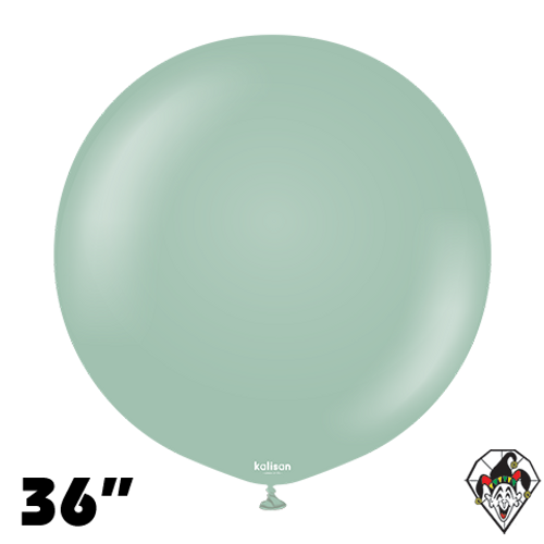 36 Inch Round Retro Winter Green Balloons Kalisan 2ct