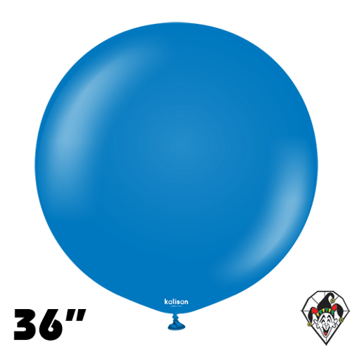 36 Inch Round Standard Blue Balloons Kalisan 2ct