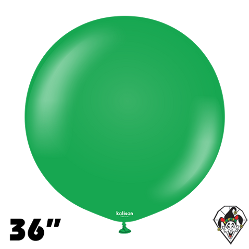 36 Inch Round Standard Green Balloons Kalisan 2ct